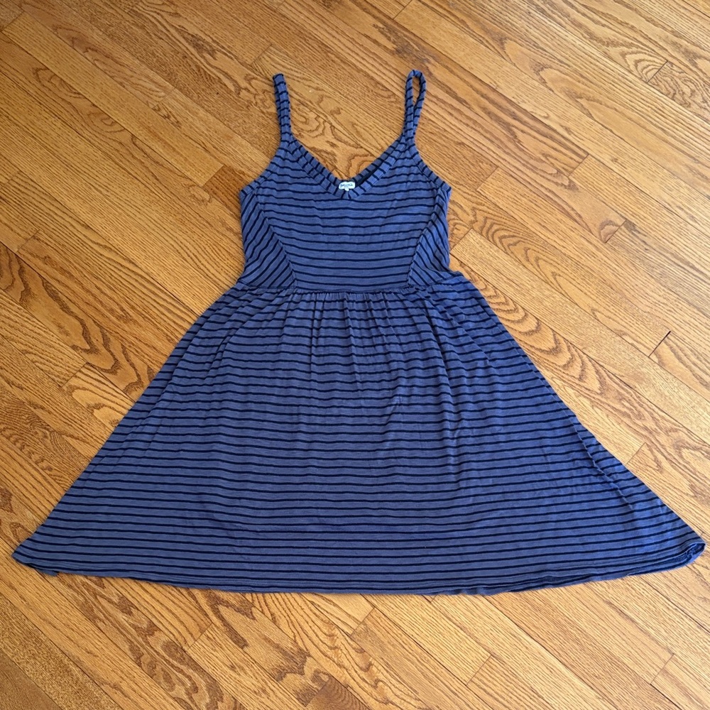 Splendid Navy Striped Spaghetti Strap Dress